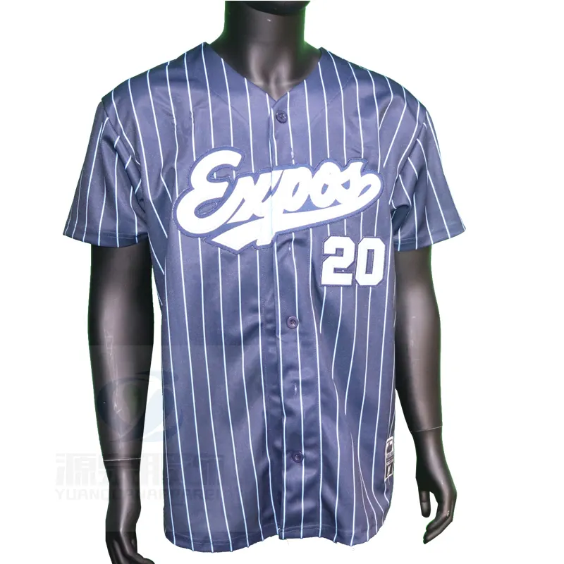 Camiseta de béisbol con botones, ropa deportiva de China