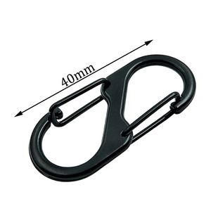 Stainless Steel <strong>S</strong> Type Carabiner with <strong>Lock</strong> Keychain Hook Buckle Camping <strong>Key</strong>-<strong>Lock</strong> Backpacks Keyring for Camping Hiking - Product Image 4
