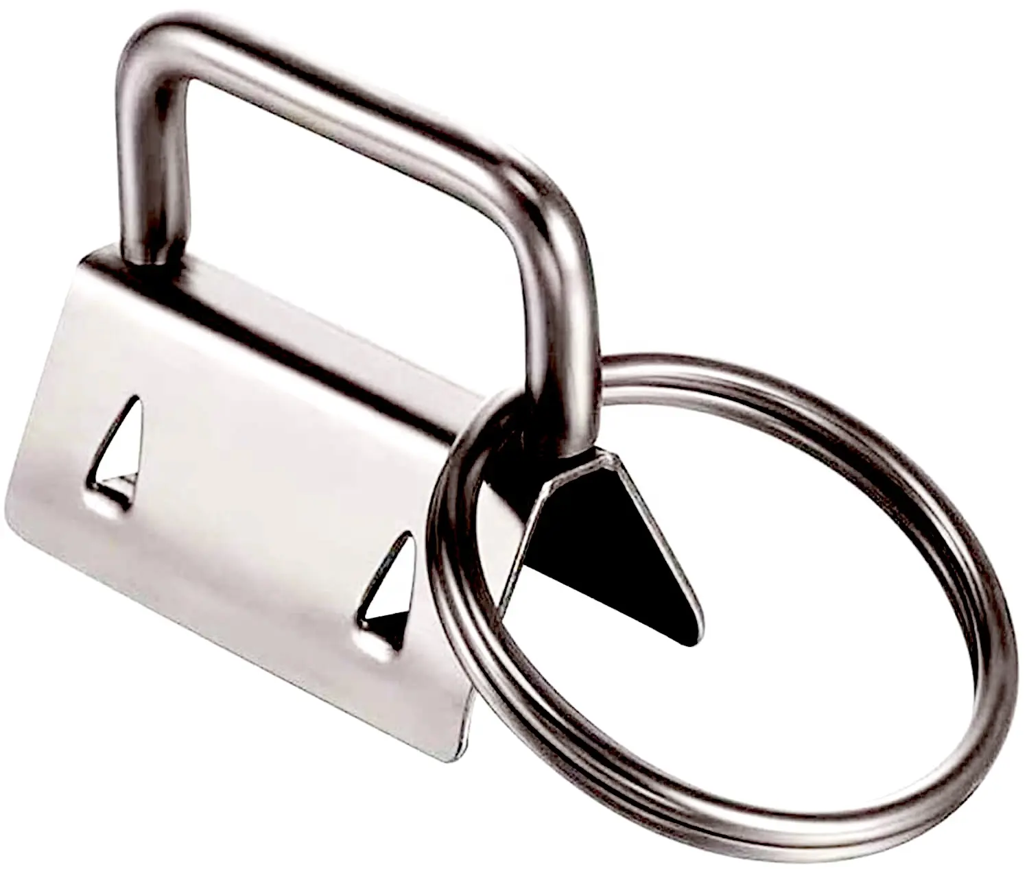 25mm métal argent bracelet 1 pouce porte-clés porte-clés matériel avec porte-clés fendu