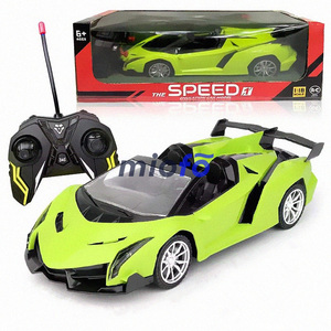 Telecomando per auto 1:18 luce colorata da corsa 4 canali Radio controllo auto giocattoli da corsa RC giocattolo auto - Product Image 1