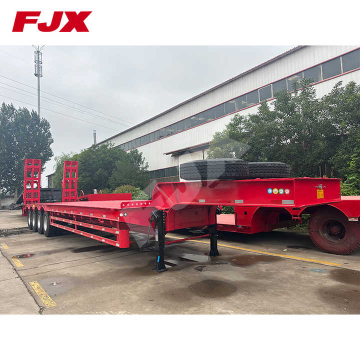 Fornecimento Direto Da Fábrica Venda Quente Heavy Duty Gooseneck 4 Eixos 80T Cama Baixa Semi-reboque Para Venda