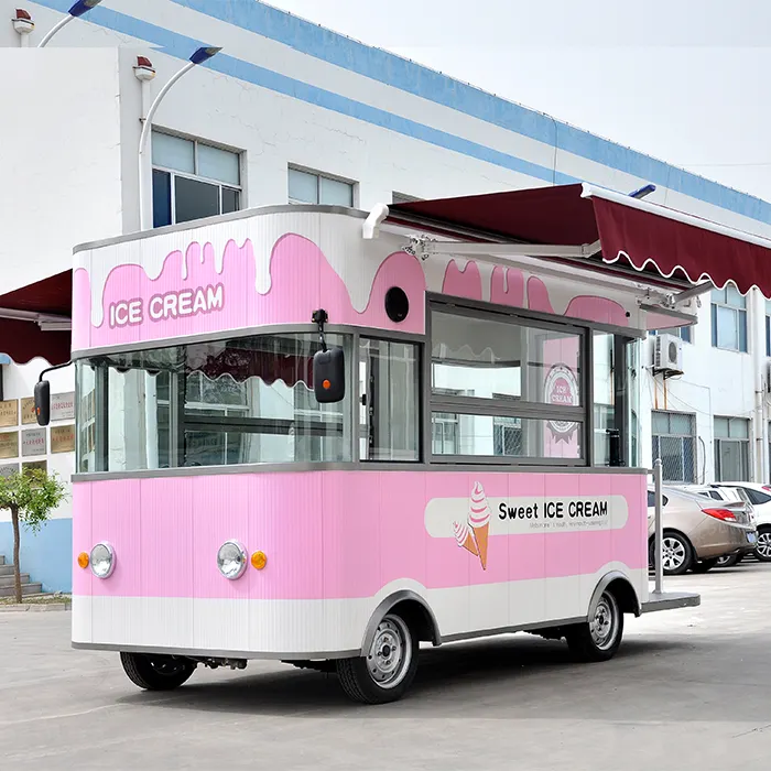 Crème glacée électrique personnalisée et mobile, pour voiture en plein air, alimentation, van