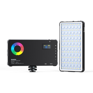 Bi renk ile yüksek kalite ve yeni stil RBG dolgu ışığı, kamera için parlaklık ayarlanabilir 1-100% video ışığı, Pc - Product Image 1