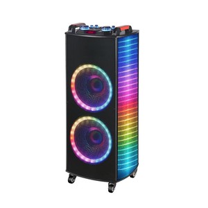 NDR-1212S Dual 12-Inch Horn Trolley Speaker High-Power 100 Watt RGB LED Battery Operated Remote <strong>Control</strong> Parties <strong>Computer</strong> <strong>Use</strong> - Product Image 2
