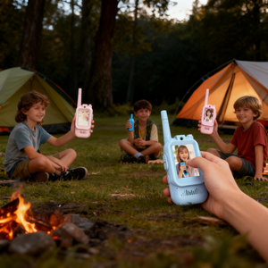 New Arrival trẻ em video Walkie Talkie hai cách phát thanh 1500ft phạm vi bằng giọng nói cho trẻ em 3-12 tuổi của giáng sinh nhật ngoài trời - Product Image 5