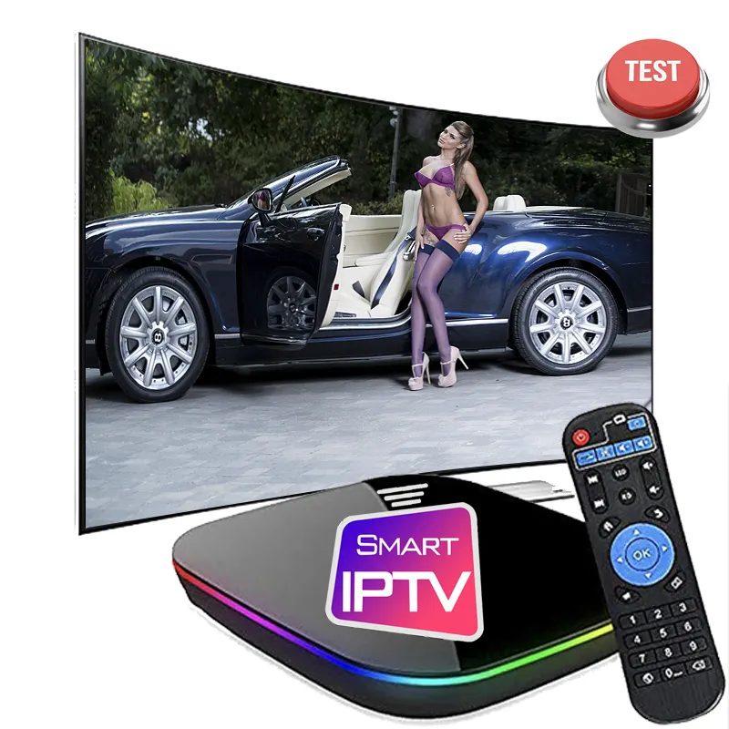 Venta caliente 4K Iptv Suscripción 12 Meses Prueba gratis M3u Adultos Código de cuenta IP TV EE. UU. Reino Unido Árabe Iptv Panel de revendedor