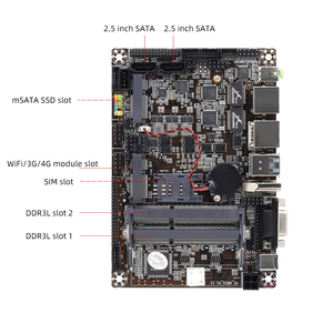 産業用ファンレスミニPCCore i3 i5 i7 Project 2 LAN RJ45 6 COM RS232 6 USBデュアルディスプレイサポートAES-NIデスクトップコンピューター - Product Image 6