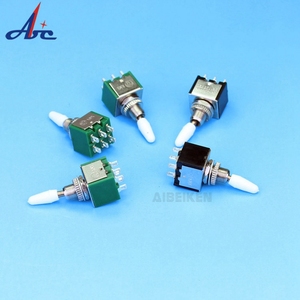 ABILKEEN 6 Pin lehim terminali 6mm mavi geçiş anahtarı su geçirmez kapak DPDT ON-ON iki yönlü geçiş anahtarı - Product Image 6