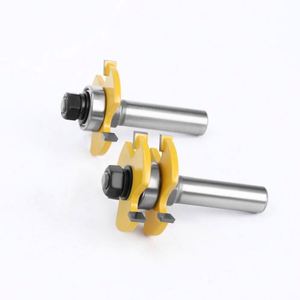 Wood Working Tools Tongue and Groove Router Bit Set <strong>1</strong>/2&quot; X <strong>1</strong>/<strong>4</strong>&quot; Shank Woodworking <strong>Cutter</strong> Tenon <strong>Cutter</strong> for Woodworking Tools - Product Image 2