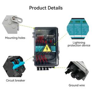 Dc Pv комбайнер 6 в 1, 6-струнный 25A, солнечный комбайнер, 1000 В - Product Image 2