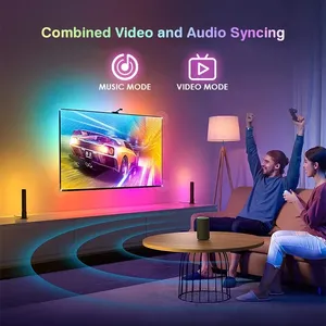 USB RGBIC смарт-ТВ подсветка 65-75 дюймов Цветная Синхронизация с RGB Светодиодная лента 12 В входной датчик управляемый приложение - Product Image 6