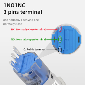 UL Ip67 Flat Round Head Non-lamp Power Start Stop Spdt <strong>Dpdt</strong> Metal 16mm 19mm 22mm <strong>Push</strong> <strong>Button</strong> Momentary for Industrial Equipment - Product Image 4