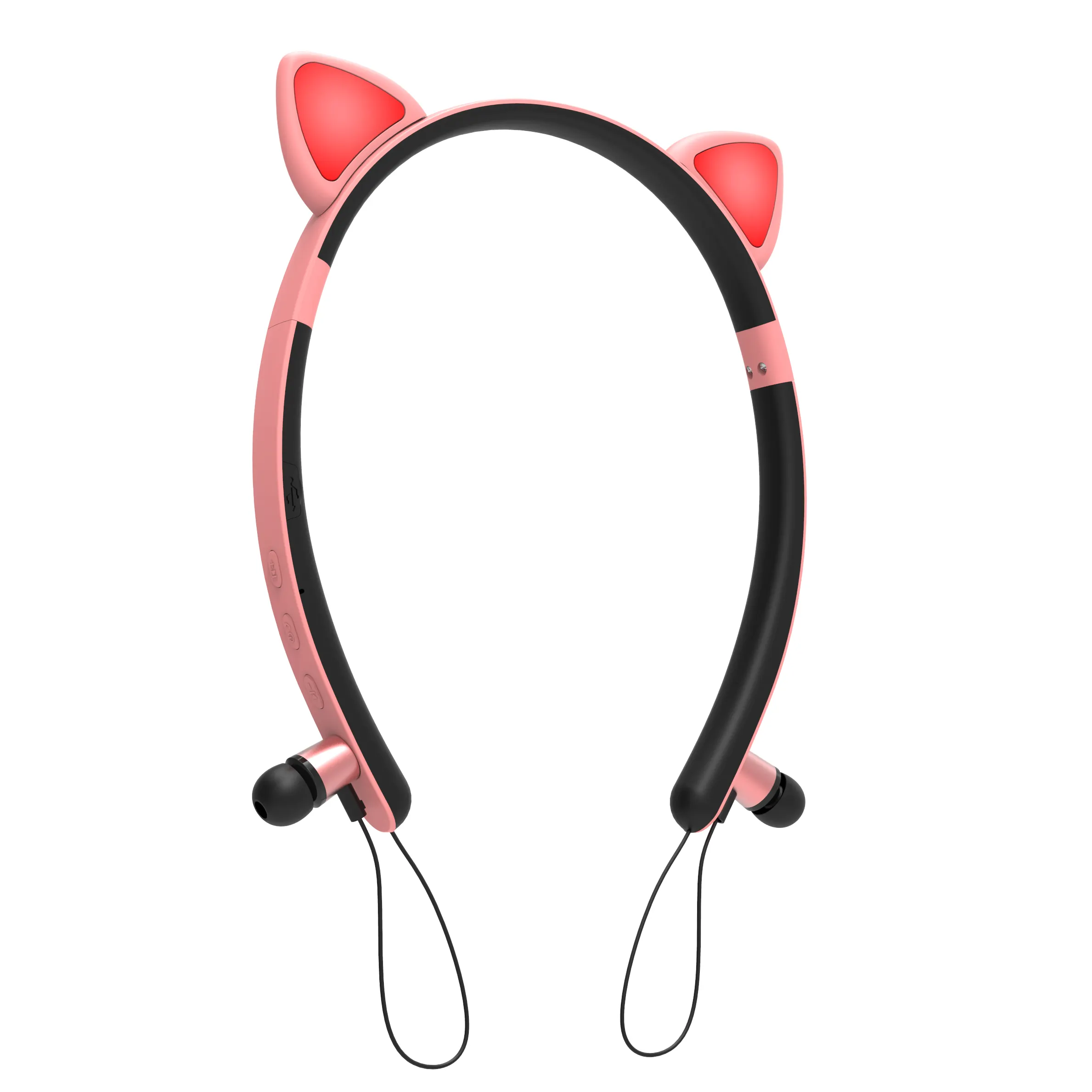 2023 popolare led light cat cuffie wireless BT 5.0 hifi gioco con cancellazione del rumore cuffie magnetiche hairband design carino per signora
