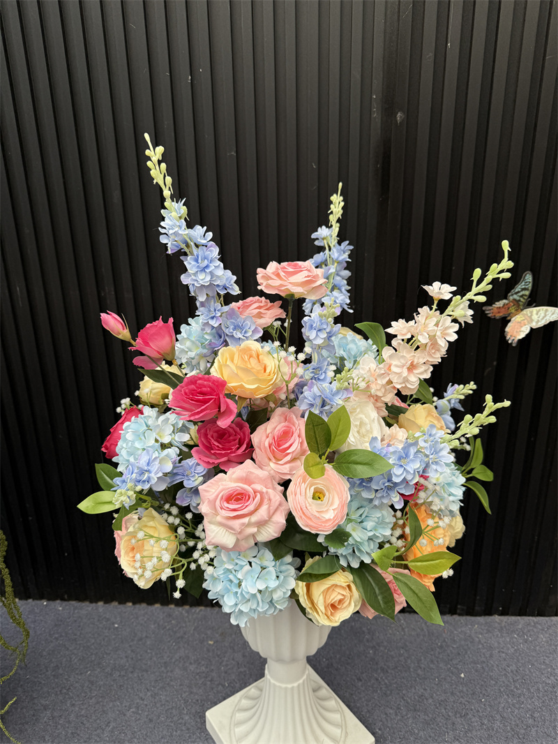 Bola de flores rosa azul de 50 cm.