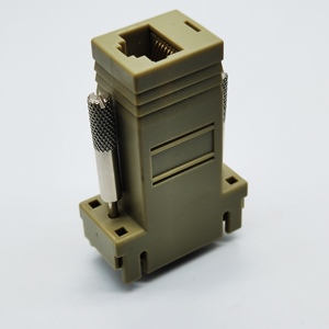 DB9公到RJ45插座适配器9针串行到以太网RS-232模块化连接器附件