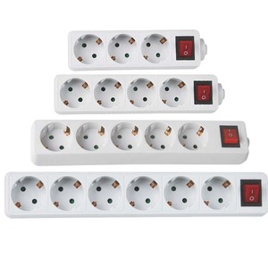 <strong>16A</strong> European Extension Safety Switch Power Strip 3way 4way 5way 6way Multiple <strong>Socket</strong> for AU UK US Plug - Product Image 1
