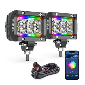 最も人気のある4インチ18WオフロードドライビングライトK1RGBWアンビエント<span class=keywords><strong>LED</strong></span>ライトポッドマーカーワーキングライト