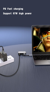 4合1 USB3.0扩展坞usb c至双hdmi适配器多屏幕显示类型-c至hdmi适配器高清4k投影usb c集线器 - Product Image 5