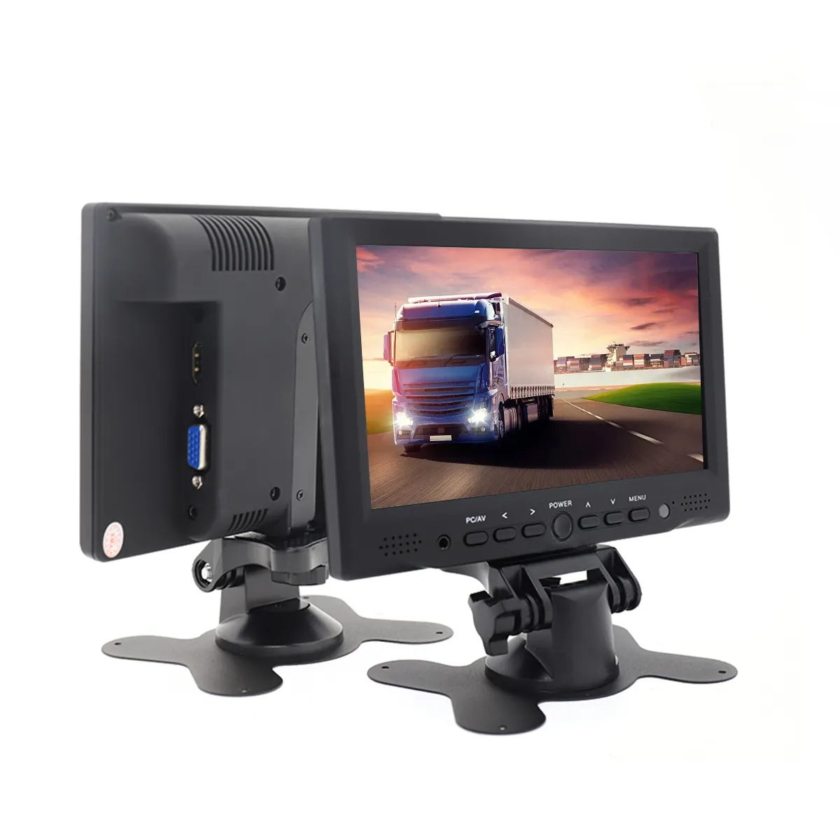 Moniteur de voiture TFT LCD de 7 pouces avec caméra de recul Camions Bus Parking Système d'aide à la marche arrière