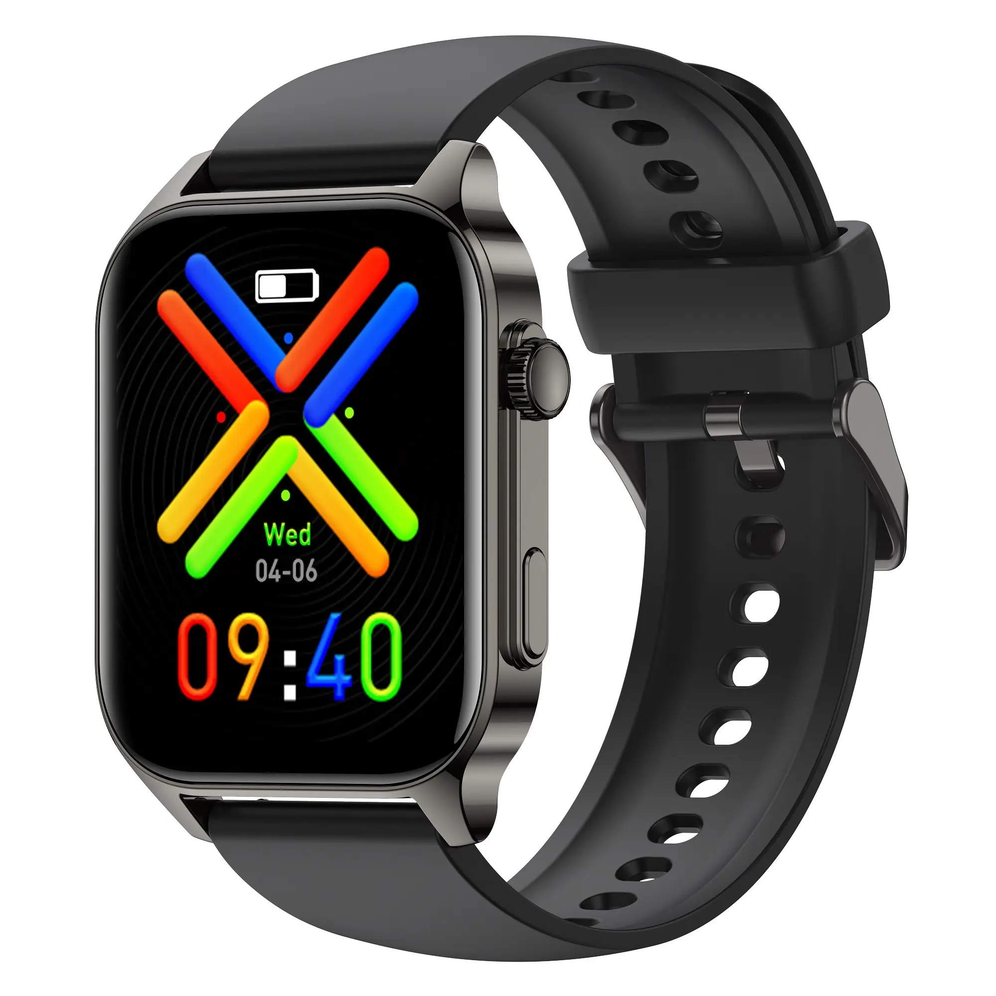 Đồng hồ thông minh đồng hồ đeo tay bằng silicon có Màn hình TFT Đồng hồ thông minh vuông chống nước điện tử thể thao