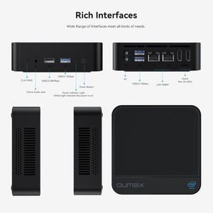 Factory Price Oumax N150 windows Minipcs Small PC Mini Small Mini <strong>Computer</strong> Case Portable PC <strong>Quad</strong> <strong>Core</strong> N100 Mini PC - Product Image 5