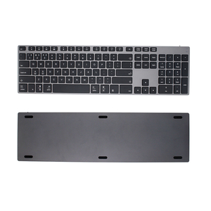 Teclas negras de alta calidad, teclado qwerty de metal, diseño de Reino Unido, teclado inalámbrico bluetooth para apple mac