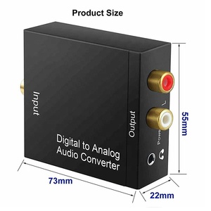 Amplificador decodificador de señal Coaxial de fibra óptica, adaptador de Audio estéreo analógico a R/L, convertidor de Audio Digital a analógico, 3,5mm - Product Image 2