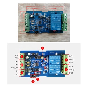Taidacent 2 Way Modbus Rtu <strong>Relay</strong> <strong>Module</strong> Switching <strong>Input</strong> and <strong>Output</strong> RS485/TTL Communication Modbus Controlled Modbus <strong>Relay</strong> Board