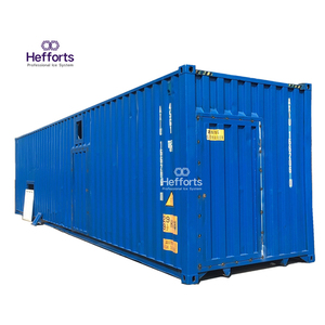 Máquina para hacer bloques de hielo industrial con diseño en contenedor Hefforts, fabricante de bloques de hielo de 5 toneladas con servicio a largo plazo