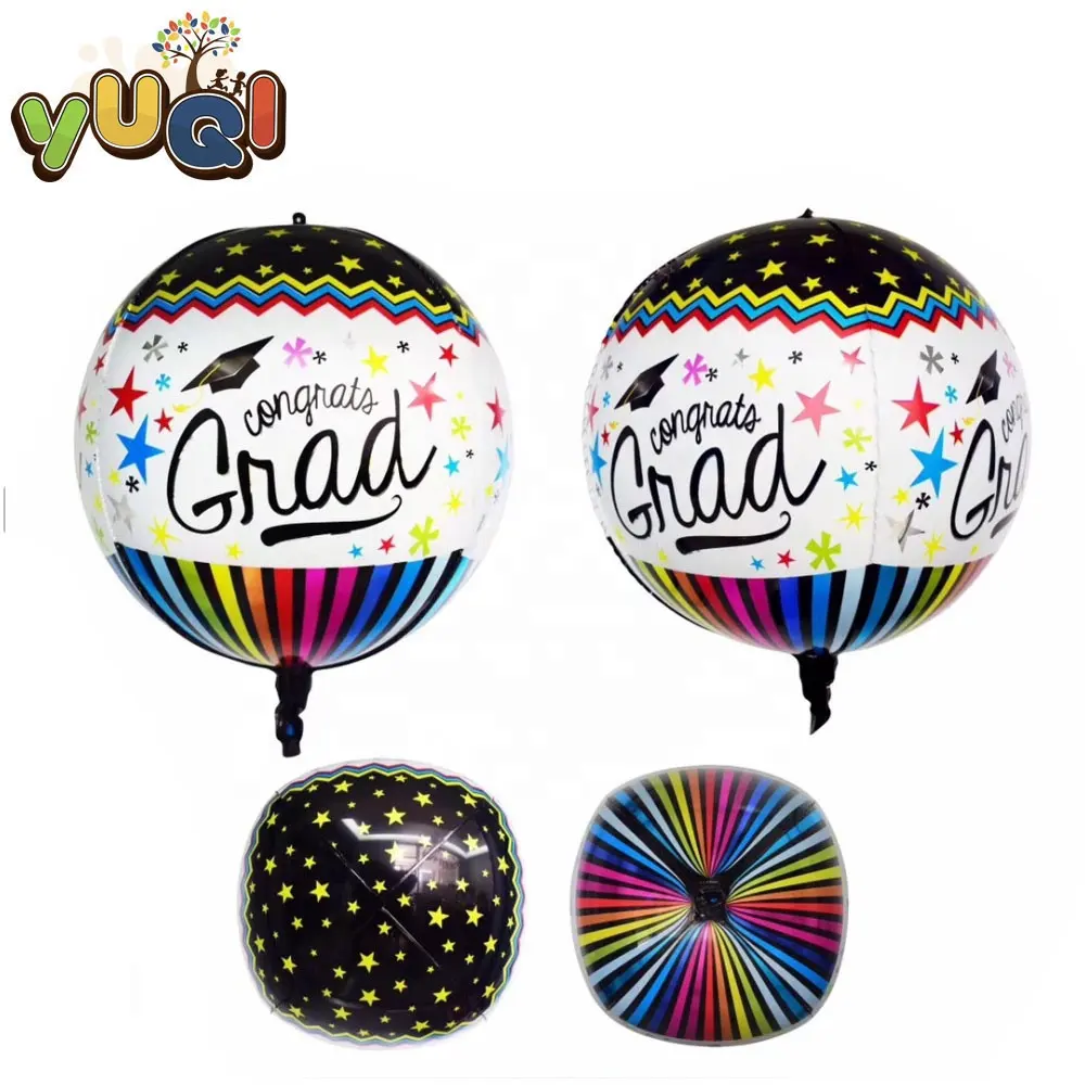 Globo de papel de helio con forma personalizada 4D redondo con pequeña cantidad