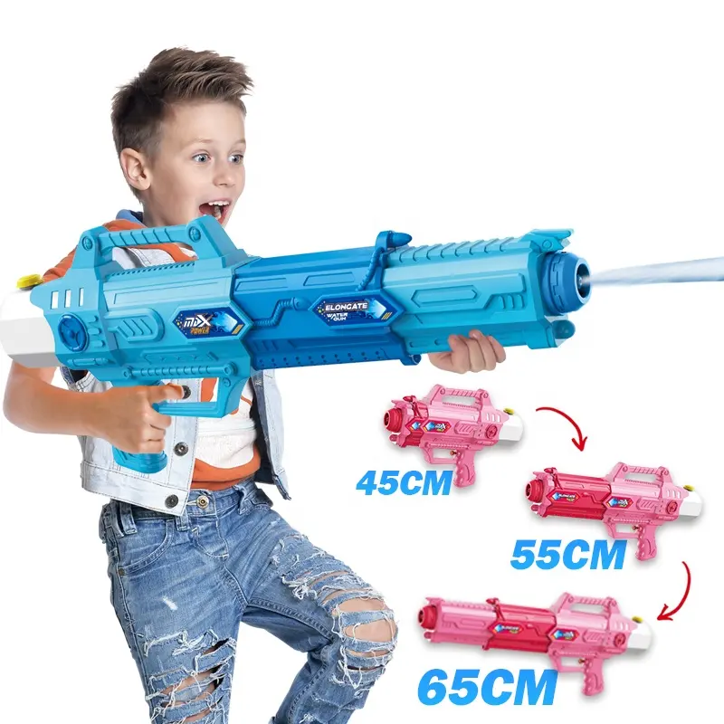 Nuovi giocattoli estivi di Design 550ML pistola ad acqua telescopica a tre lunghezze estensibile grande pistola ad acqua giocattolo