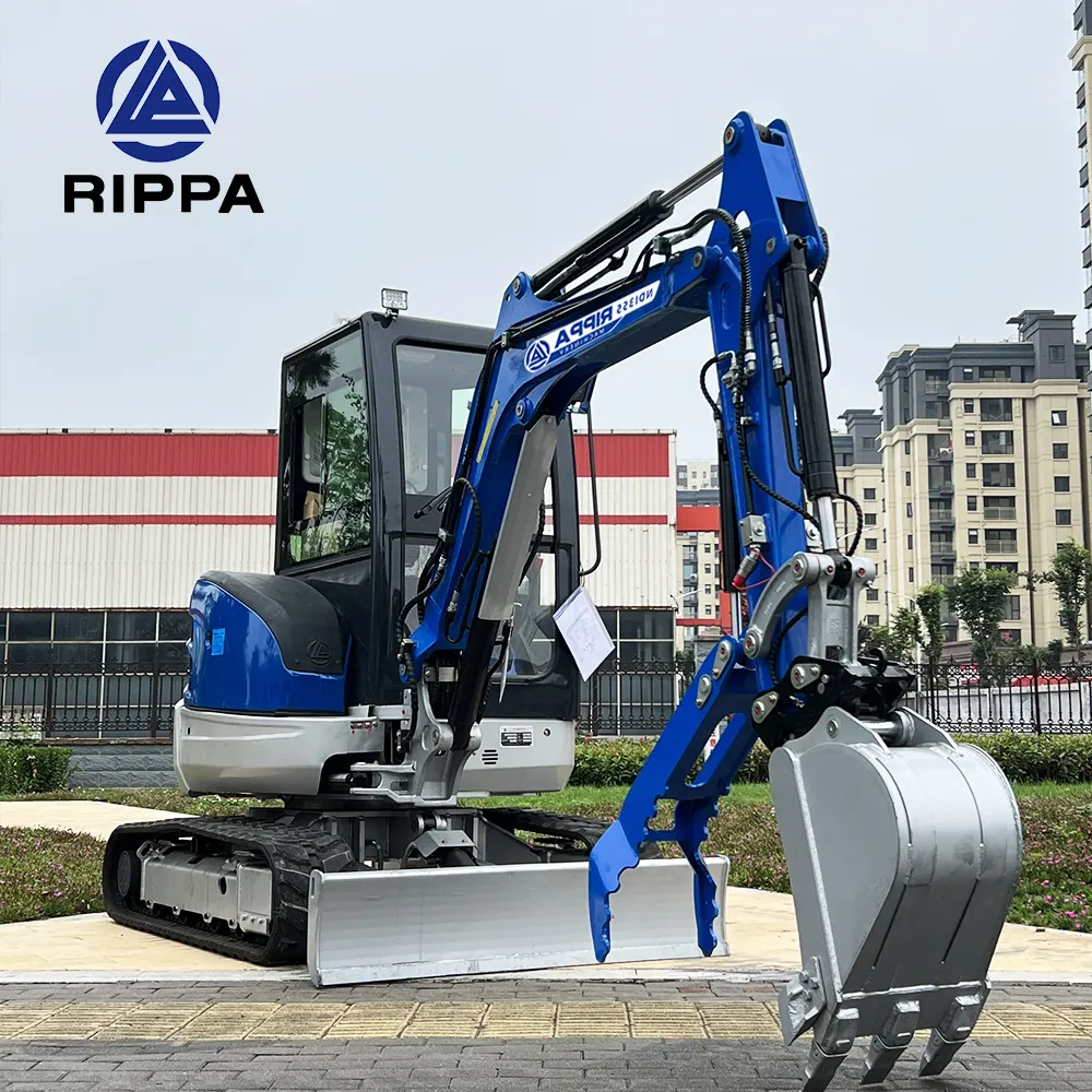 Rippa, miniexcavadora agrícola más barata, fabricante de máquinas, miniexcavadora pequeña de 3,5 toneladas, miniexcavadora de 2 toneladas y 3 toneladas a la venta