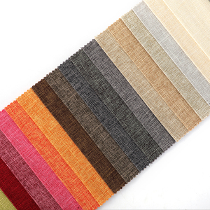 Yüksek kalite 100% Polyester keten bakmak kanepe kumaş nefes ve iyileştirici ev kullanımı için dokuma düz tarzı perdeler - Product Image 1