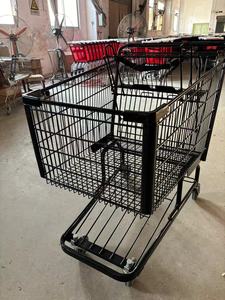 Chariot de courses de supermarché de taille standard 180L, chariot de courses en métal de 180L avec 4 roues - Product Image 4