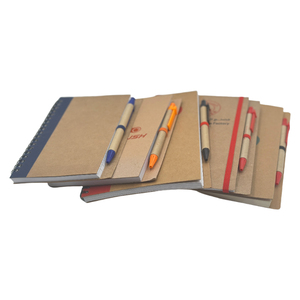 Promotional Advertising Gifts Custom Kraft Spiral <strong>Notebook</strong> Kraft <strong>Notebook</strong> <strong>With</strong> Pen Kraft <strong>Notebooks</strong> Giveaway Logo
