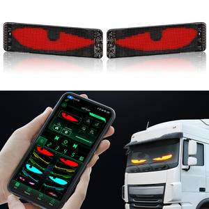 16*32 64*20 96*20 araç ön camı LED ekran Diy gösterge ışığı şeytan göz App kontrolü için kamyon animasyonlu dekoratif elektronik - Product Image 3
