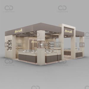 Custom Jewelry Showcases and Wall Counter Luxury Design Display Cabinet Jewelry Kiosk