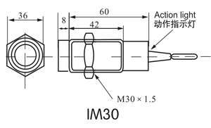 M30 25mm Long dsensing distance 3-wire DC Inductive <strong>proximity</strong> <strong>sensor</strong> switch