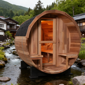 Sauna a Botte per Esterni in Legno di Hemlock Puro per 6-8 Persone, Basso EMF, Produzione Diretta 2026 - Product Image 3