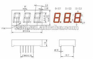 LED-Modul für elektronische Komponenten 0,4 Zoll 7-Segment-LED-Anzeige 3-stellig 12-polig