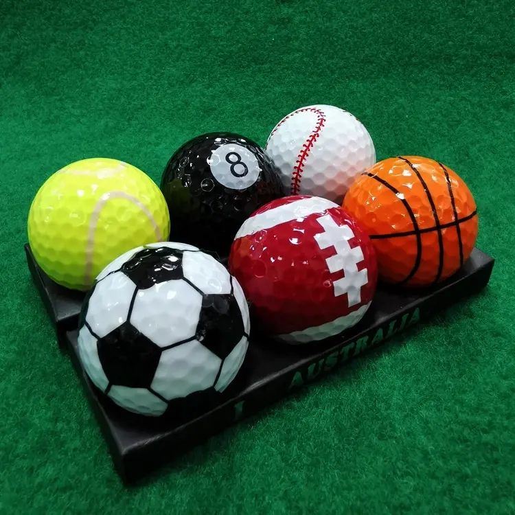 Venda a granel de bilhar personalizado, bolas de golfe, presentes engraçados, esportes, impressão, bolas de golfe