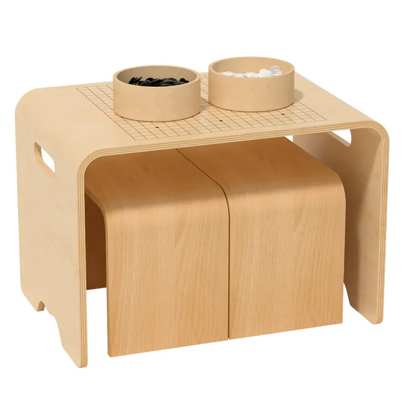 Mesa de tablero multifuncional de madera, juego fgomoku, entretenimiento de ocio para niños, mesa y silla educativa para padres e hijos