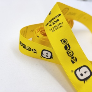 高密度涤纶罗缎定制缎带单面风格厂家供应可爱Logo礼包 - Product Image 1