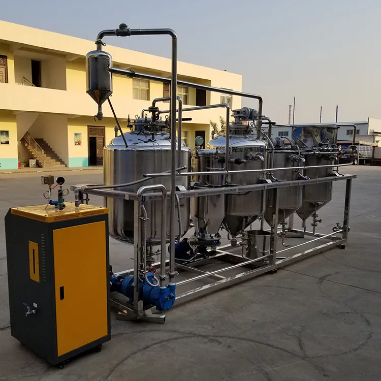 small scale palm crude oil used waste Oil recycling refining machine