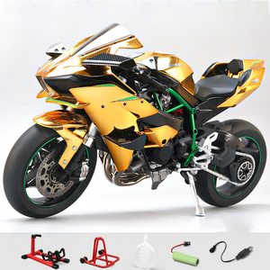 Stokta 1:6 ölçekli H2 büyük simülasyon elektrikli sprey koleksiyonu alaşım oyuncak Motor Diecast motosiklet modeli ile duman - Product Image 6