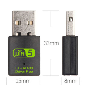 600Mbps USB WiFi BT 5.0 adaptörü 2 in 1 Dongle çift bant 2.4G & 5GHz ağ kablosuz USB WiFi Lan Ethernet alıcısı ile CD sürücü - Product Image 3