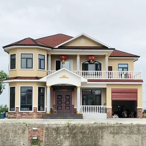 Lüks prefabrik ışık göstergesi çelik Villa ev bina evleri