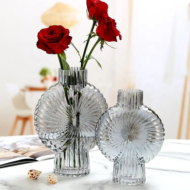 WONDER European style engraved glass vase Creative Living Room Wedding Decoration Vases customized