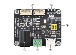 Serielle Waves hare-Bus-Servo treiber platine, integriert Servo-Netzteil und Servo controller für Raspberry Pi/Arduino/ESP32