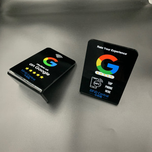 Kunden spezifischer Qr-Code 13,56 MHz Nfc Google Review Acryl ständer Nfc-Anzeige zum Scannen für Google Review Menüst änder - Product Image 6